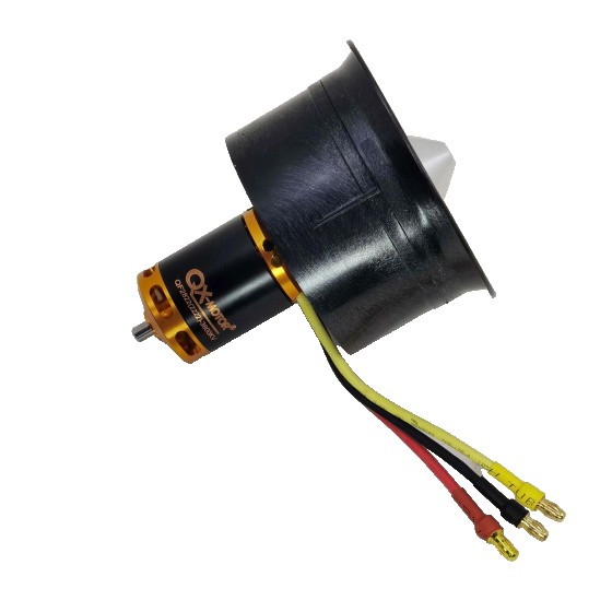 QX-MOTOR 64mm EDF 2822 Motor Brushless 6s Duct Fan Composite Material Housing 12 Blade for RC Airplane Drone Parts